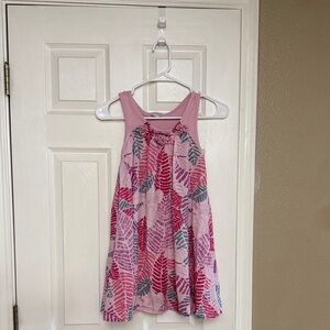 naartjie Pink Leaf Print Tank Dress